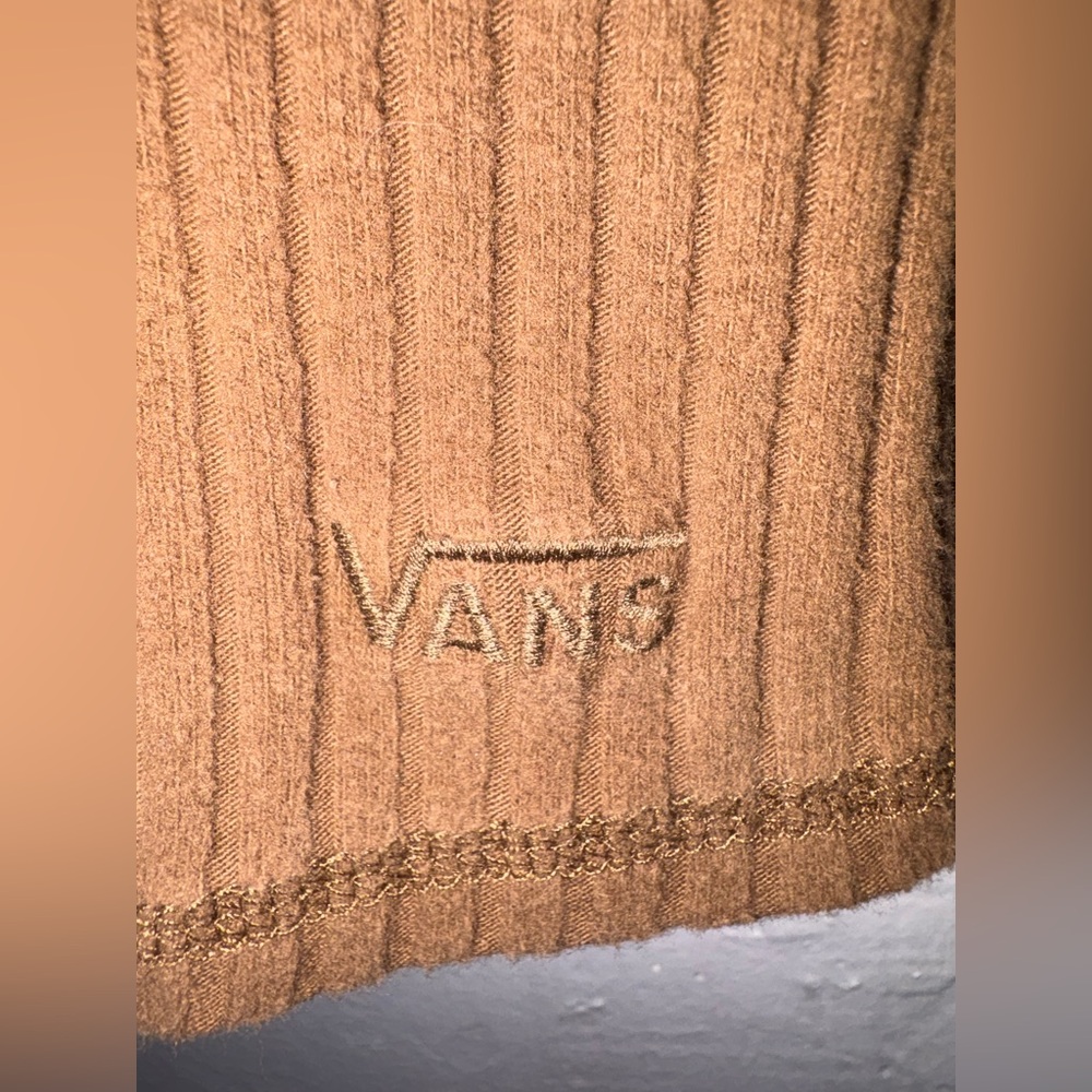 Vans Brown Ribbed Button Down Shirt - Picture 2 of 4